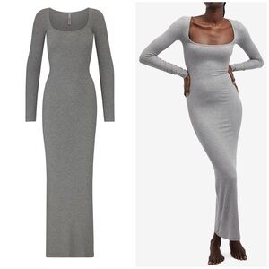 SKIMS woman’s Dress Soft Lounge Maxi Knit Long Sleeve L